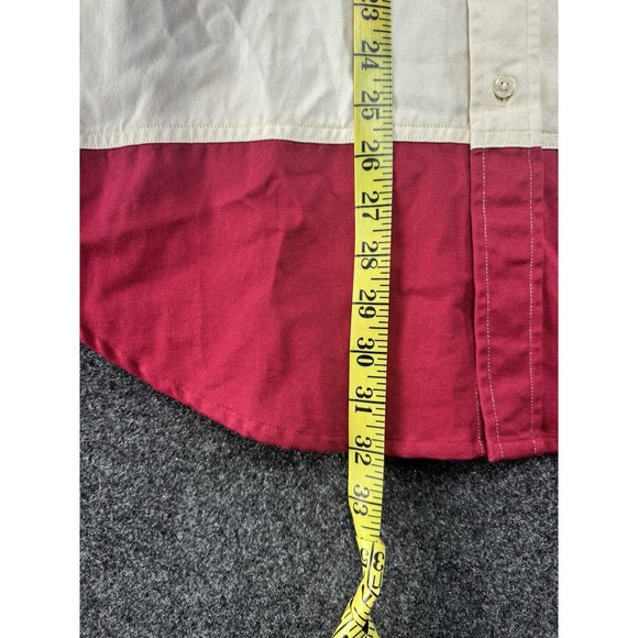 VTG Tommy Hilfiger Flag Shirt M/L USA Stars Stripes Button Up 100% Cotton Rare - Picture 8 of 8